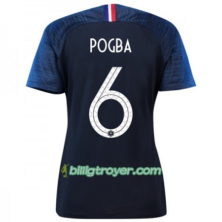 Billige Fotballdrakter Frankrike Pogba 6 Dame VM 2018 Hjemmedraktsett